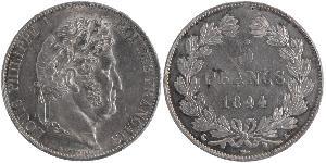 5 Franc Francia / Monarchia di Luglio (1830-1848) Argento Luigi Filippo di Francia (1773 -1850)