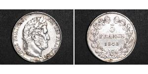 5 Franc Francia / Monarchia di Luglio (1830-1848) Argento Luigi Filippo di Francia (1773 -1850)