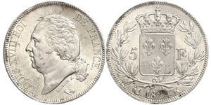 5 Franc Kingdom of France (1815-1830) Argento 