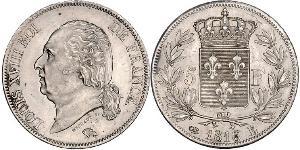 5 Franc Kingdom of France (1815-1830) Argento 