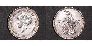 5 Franc Lussemburgo Argento 