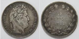 5 Franc Monarchia di Luglio (1830-1848) Argento Luigi Filippo di Francia (1773 -1850)