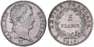 5 Franc Primo Impero francese (1804-1814) Argento Napoleone Bonaparte(1769 - 1821)