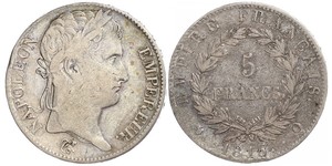 5 Franc Primo Impero francese (1804-1814) Argento Napoleone Bonaparte(1769 - 1821)