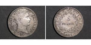 5 Franc Primo Impero francese (1804-1814) Argento Napoleone Bonaparte(1769 - 1821)