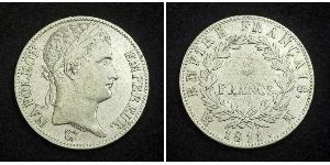 5 Franc Primo Impero francese (1804-1814) Argento Napoleone Bonaparte(1769 - 1821)