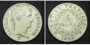 5 Franc Primo Impero francese (1804-1814) Argento Napoleone Bonaparte(1769 - 1821)