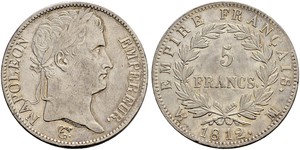 5 Franc Primo Impero francese (1804-1814) Argento Napoleone Bonaparte(1769 - 1821)