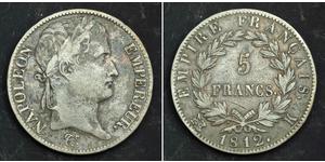 5 Franc Primo Impero francese (1804-1814) Argento Napoleone Bonaparte(1769 - 1821)