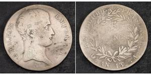 5 Franc Primo Impero francese (1804-1814) Argento Napoleone Bonaparte(1769 - 1821)