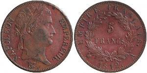 5 Franc Primo Impero francese (1804-1814) Argento Napoleone Bonaparte(1769 - 1821)