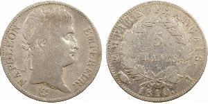 5 Franc Primo Impero francese (1804-1814) Argento Napoleone Bonaparte(1769 - 1821)