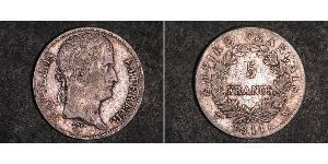 5 Franc Primo Impero francese (1804-1814) Argento Napoleone Bonaparte(1769 - 1821)