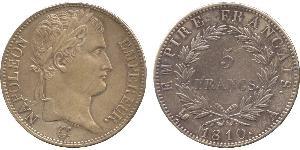 5 Franc Primo Impero francese (1804-1814) Argento Napoleone Bonaparte(1769 - 1821)