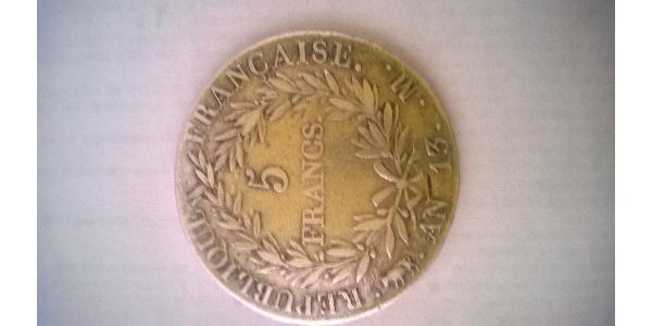 5 Franc Primo Impero francese (1804-1814) Argento Napoleone Bonaparte(1769 - 1821)