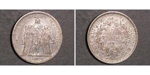 5 Franc Seconda Repubblica francese (1848-1852) Argento 