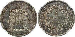 5 Franc Seconda Repubblica francese (1848-1852) Argento 