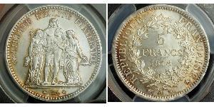 5 Franc Seconda Repubblica francese (1848-1852) Argento 