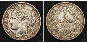 5 Franc Seconda Repubblica francese (1848-1852) Argento 