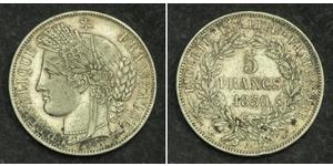 5 Franc Seconda Repubblica francese (1848-1852) Argento 