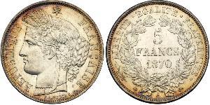 5 Franc Seconda Repubblica francese (1848-1852) Argento 