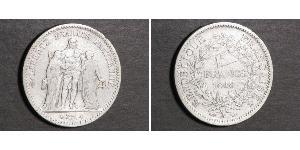 5 Franc Seconda Repubblica francese (1848-1852) Argento 