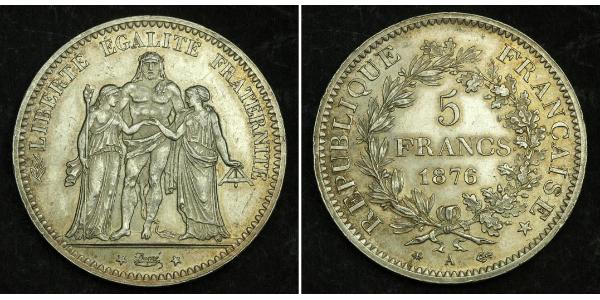 5 Franc Seconda Repubblica francese (1848-1852) Argento 