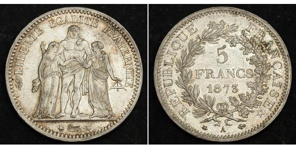 5 Franc Seconda Repubblica francese (1848-1852) Argento 