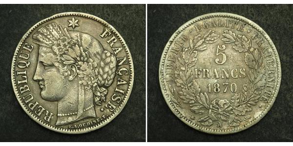 5 Franc Seconda Repubblica francese (1848-1852) Argento 