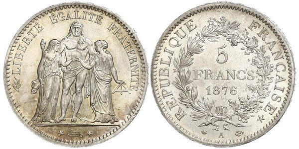5 Franc Seconda Repubblica francese (1848-1852) Argento 