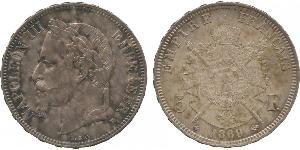 5 Franc Secondo Impero francese (1852-1870) Argento Napoleone III (1808-1873)