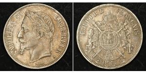 5 Franc Secondo Impero francese (1852-1870) Argento Napoleone III (1808-1873)