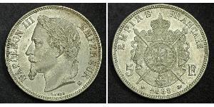 5 Franc Secondo Impero francese (1852-1870) Argento Napoleone III (1808-1873)