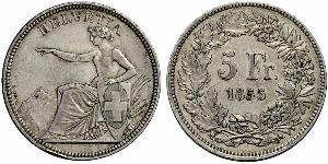 5 Franc Svizzera Argento 