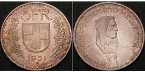 5 Franc Svizzera Argento 
