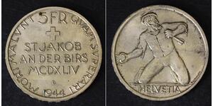 5 Franc Svizzera Argento 