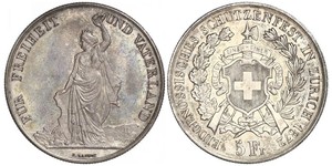 5 Franc Svizzera Argento 