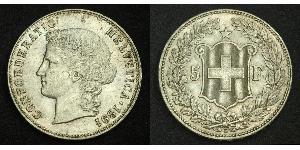 5 Franc Svizzera Argento 