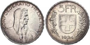 5 Franc Svizzera Argento 