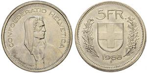 5 Franc Svizzera Argento 
