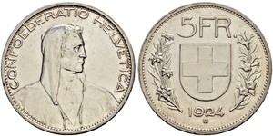 5 Franc Svizzera Argento 