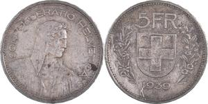 5 Franc Svizzera Argento 