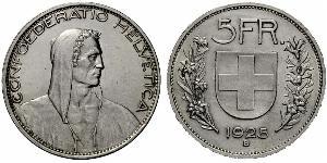 5 Franc Svizzera Argento 