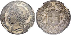 5 Franc Svizzera Argento 