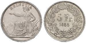 5 Franc Svizzera Argento 