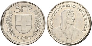 5 Franc Svizzera Argento 