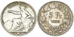 5 Franc Svizzera Argento 