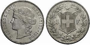 5 Franc Svizzera Argento 