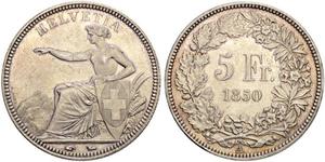 5 Franc Svizzera Argento 