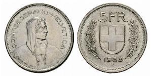 5 Franc Svizzera Argento 